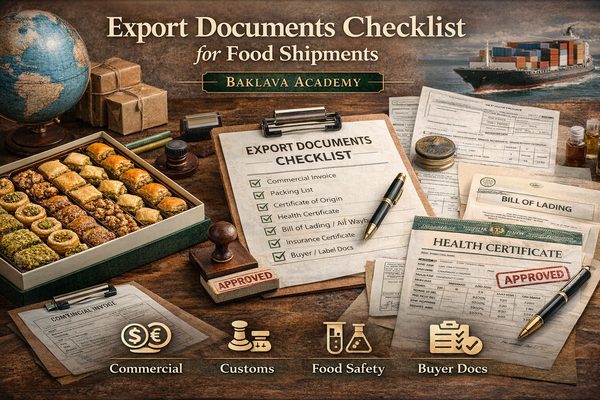 Export Documents Checklist for Food Shipments Export Documents Checklist for Food Shipments — Baklava Academy