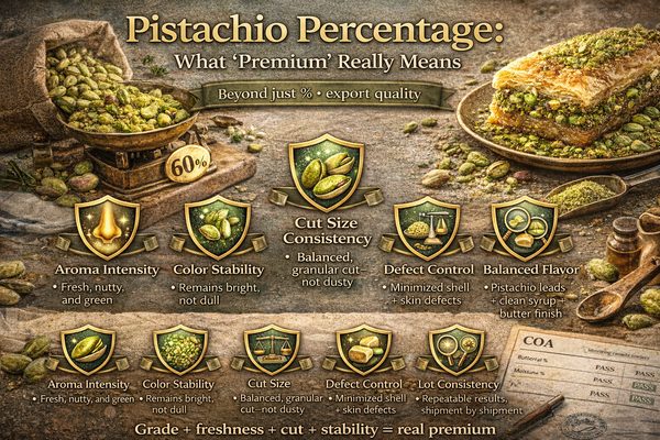 Pistachio Percentage: What 'Premium' Really Means Pistachio Percentage: What 'Premium' Really Means — Baklava Academy