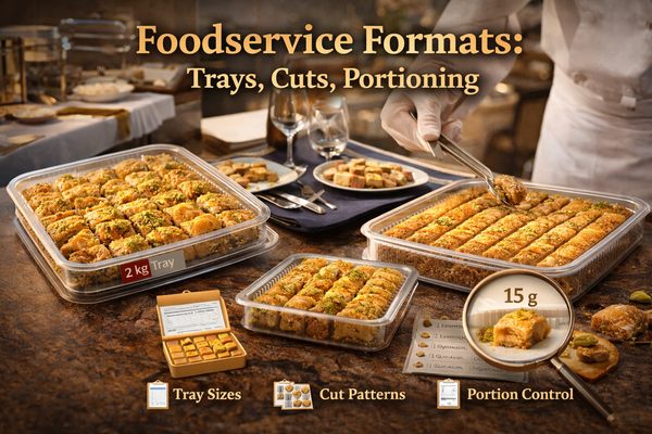 Foodservice Formats: Trays, Cuts, Portioning Foodservice Formats: Trays, Cuts, Portioning — Baklava Academy