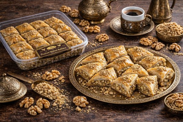 Walnut Baklava (Traditional) Traditional walnut baklava — classic Turkish baklava for wholesale export markets